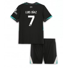 Liverpool Luis Diaz #7 Bortedraktsett Barn 2024-25 Kortermet (+ korte bukser)